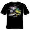 Pelagic Slam Shirt: Black shirt with color illustration of sailfish, mahi mahi, and yellowfin tuna.