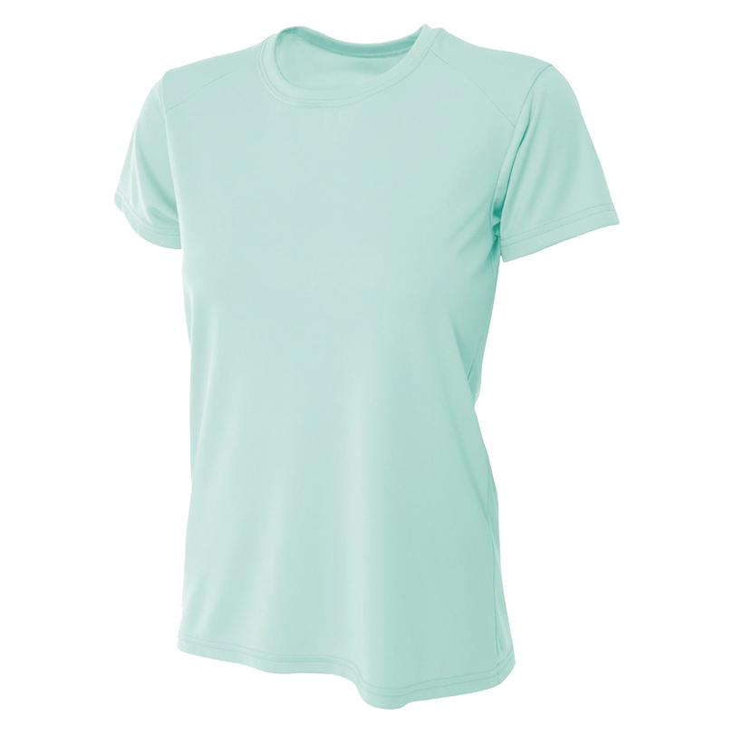 A4 Ladies Short Sleeve Performance Shirt in Seafoam