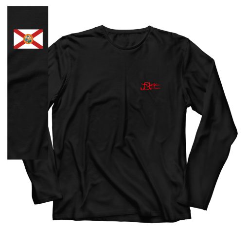 Front and Right Sleeve designs on Lobster Dive Black A4 Longsleeve Microfiber