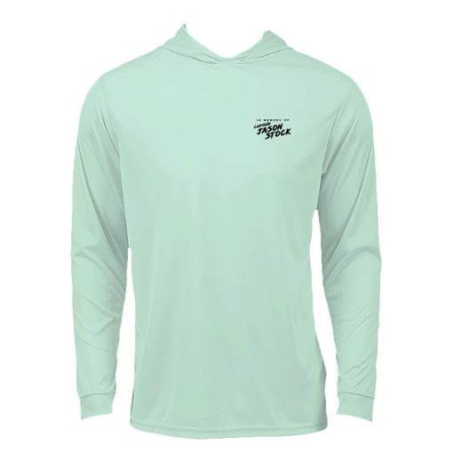 The Full Send on Stock Island with Captain Jason Stock on Seafoam Longsleeve Hoodie Microfiber - Front Design